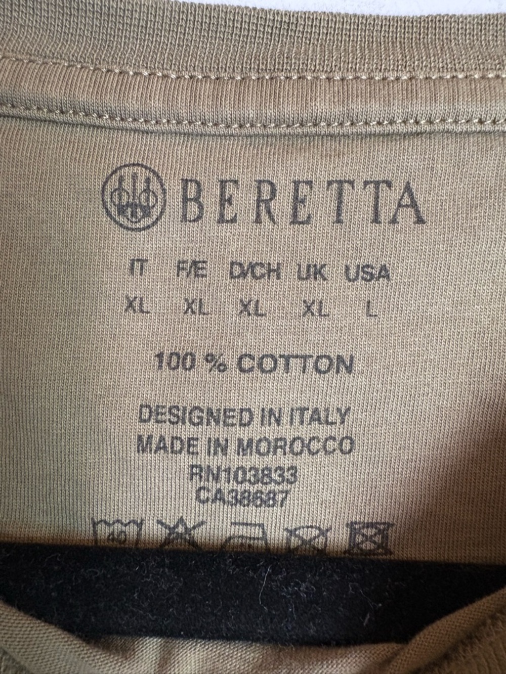 Men’s Beretta Short Sleeve Olive Graphic Tee Cotton Large - Picture 3 of 5